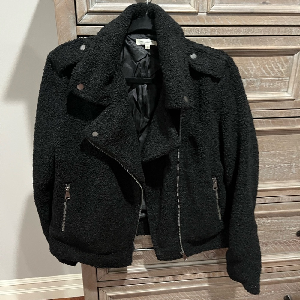 Max Studio London Sherpa moto jacket